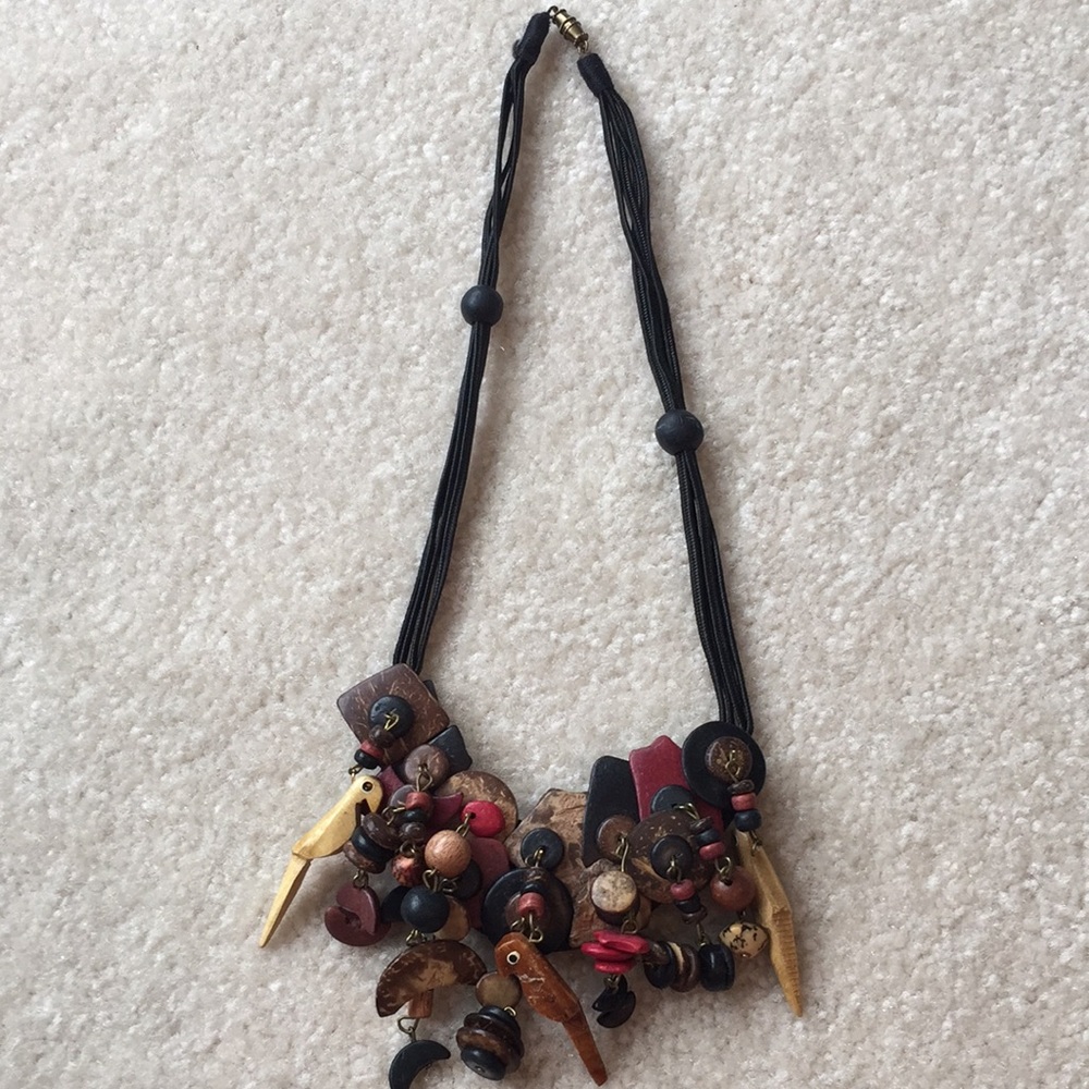 Vintage Wooden beaded necklace